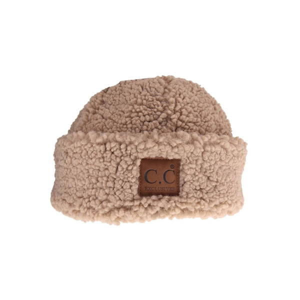C.C Fuzzy Lined Sherpa Cuffed Beanie