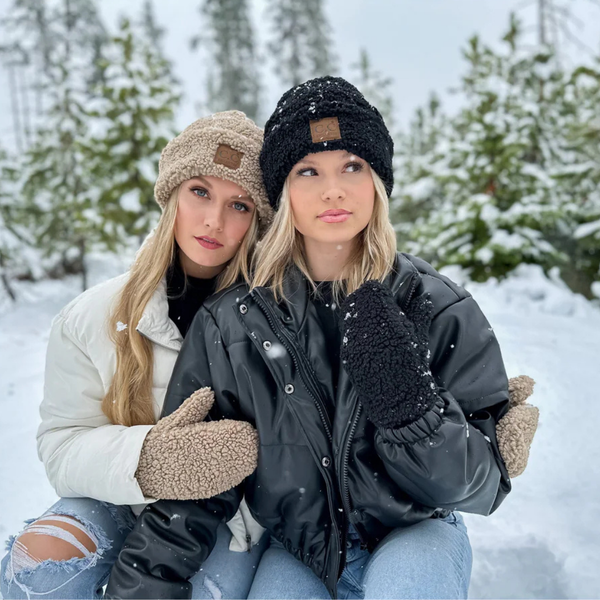 C.C Fuzzy Lined Sherpa Cuffed Beanie