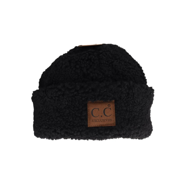 C.C Fuzzy Lined Sherpa Cuffed Beanie