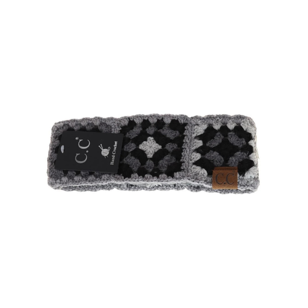 C.C Crochet Granny Square Ear Warmers