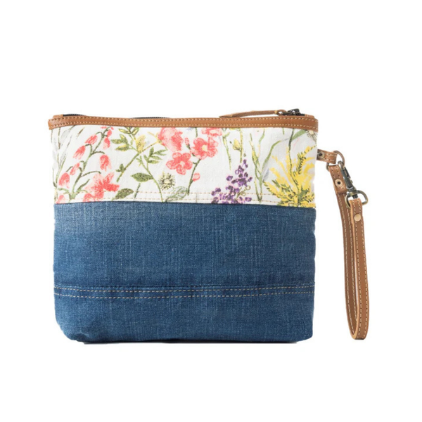 Dahlia Denim Clutch Bag