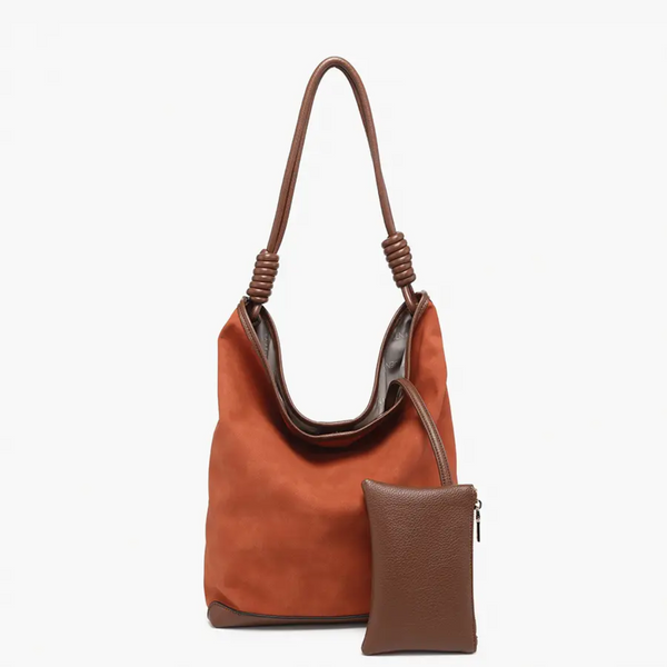 Jen & Co Harper Distressed Hobo