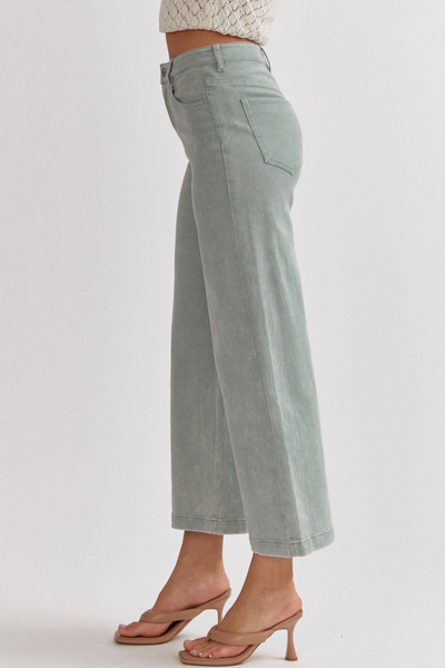 Your Song Acid Wash Wide Leg Pants