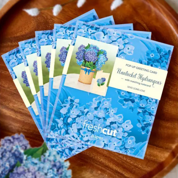 FreshCut Paper Mini Nantucket Hydrangeas Pop-Up Card