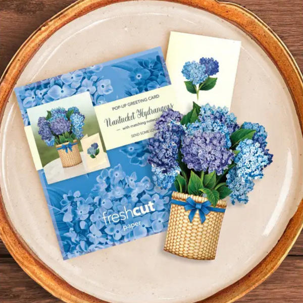 FreshCut Paper Mini Nantucket Hydrangeas Pop-Up Card