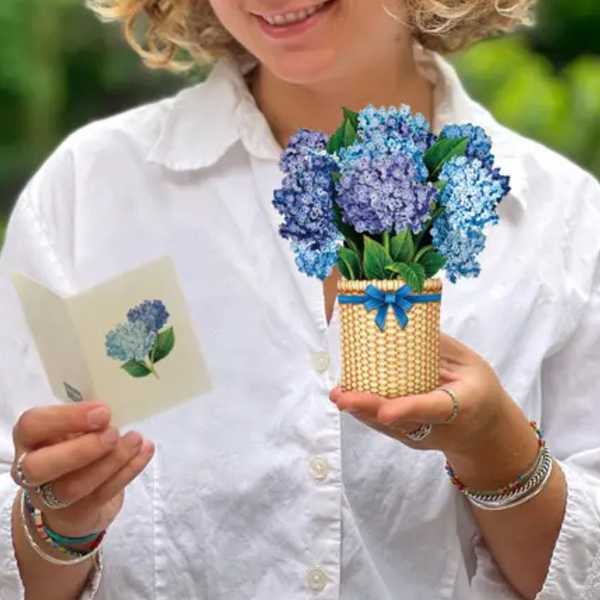 FreshCut Paper Mini Nantucket Hydrangeas Pop-Up Card