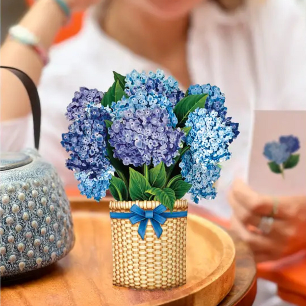 FreshCut Paper Mini Nantucket Hydrangeas Pop-Up Card
