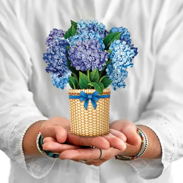 FreshCut Paper Mini Nantucket Hydrangeas Pop-Up Card