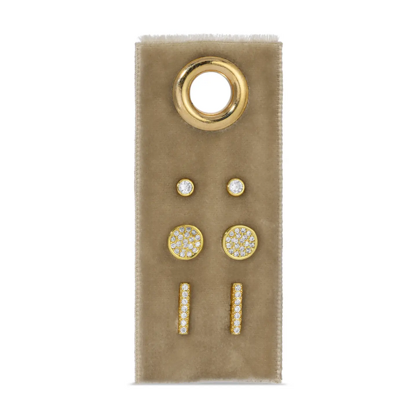 Pave Stud Earrings Set