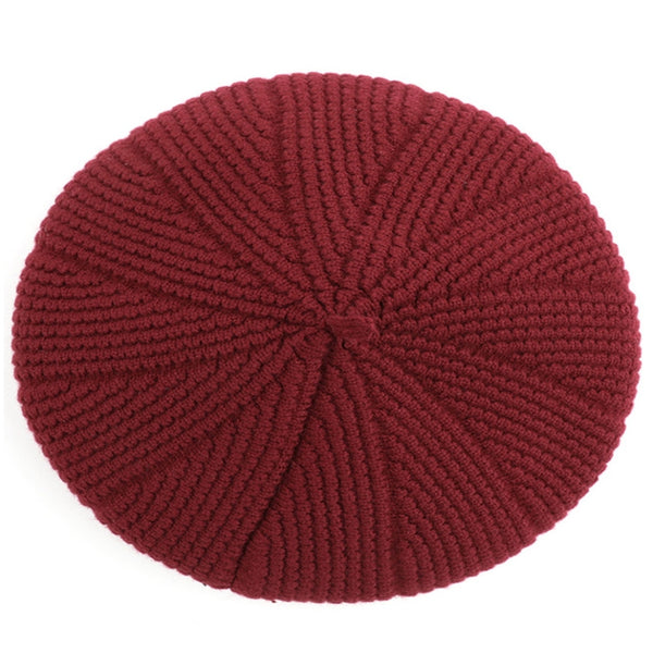 C.C Scalloped Wave Pattern Beret