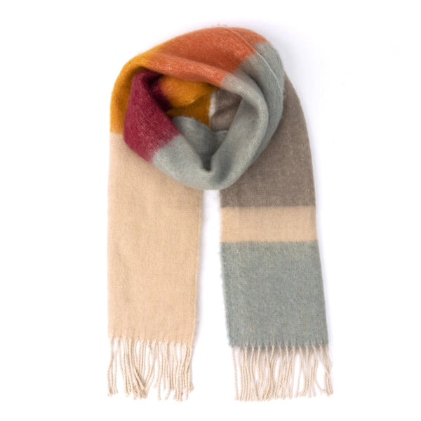 Barcelona Color Block Blanket Scarf