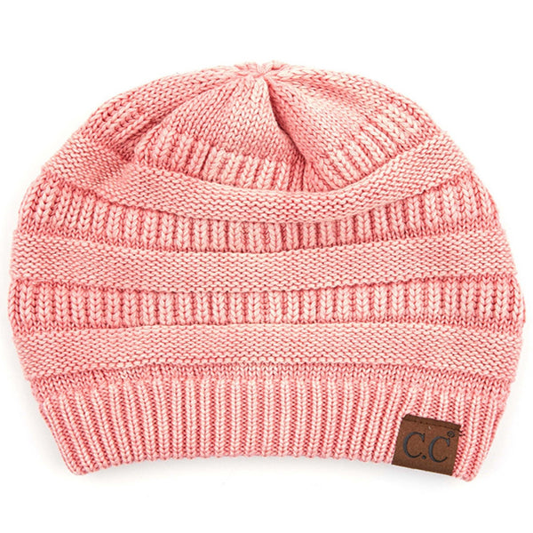 C.C Cotton Stone Washed Ribbed Beanie