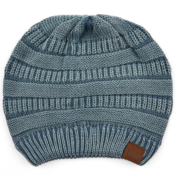 C.C Cotton Stone Washed Ribbed Beanie