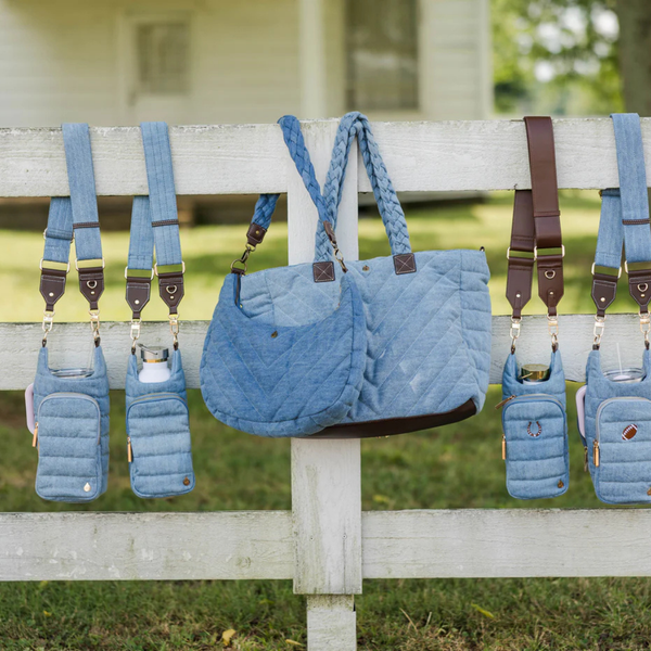Denim Half Moon HydroHobo Bag