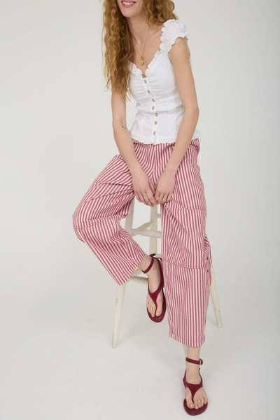 Stateside Stripe Pocket Detail Wide Leg Pants