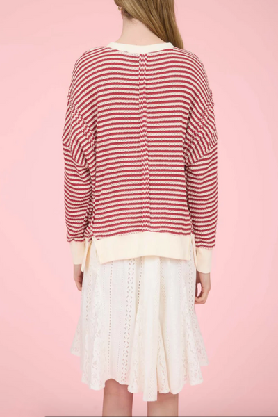 In The Wind Striped Knit Top