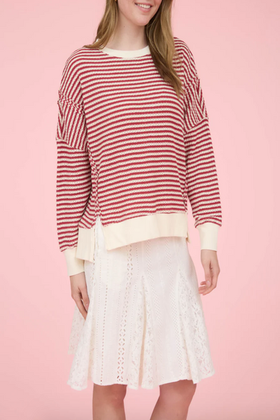 In The Wind Striped Knit Top