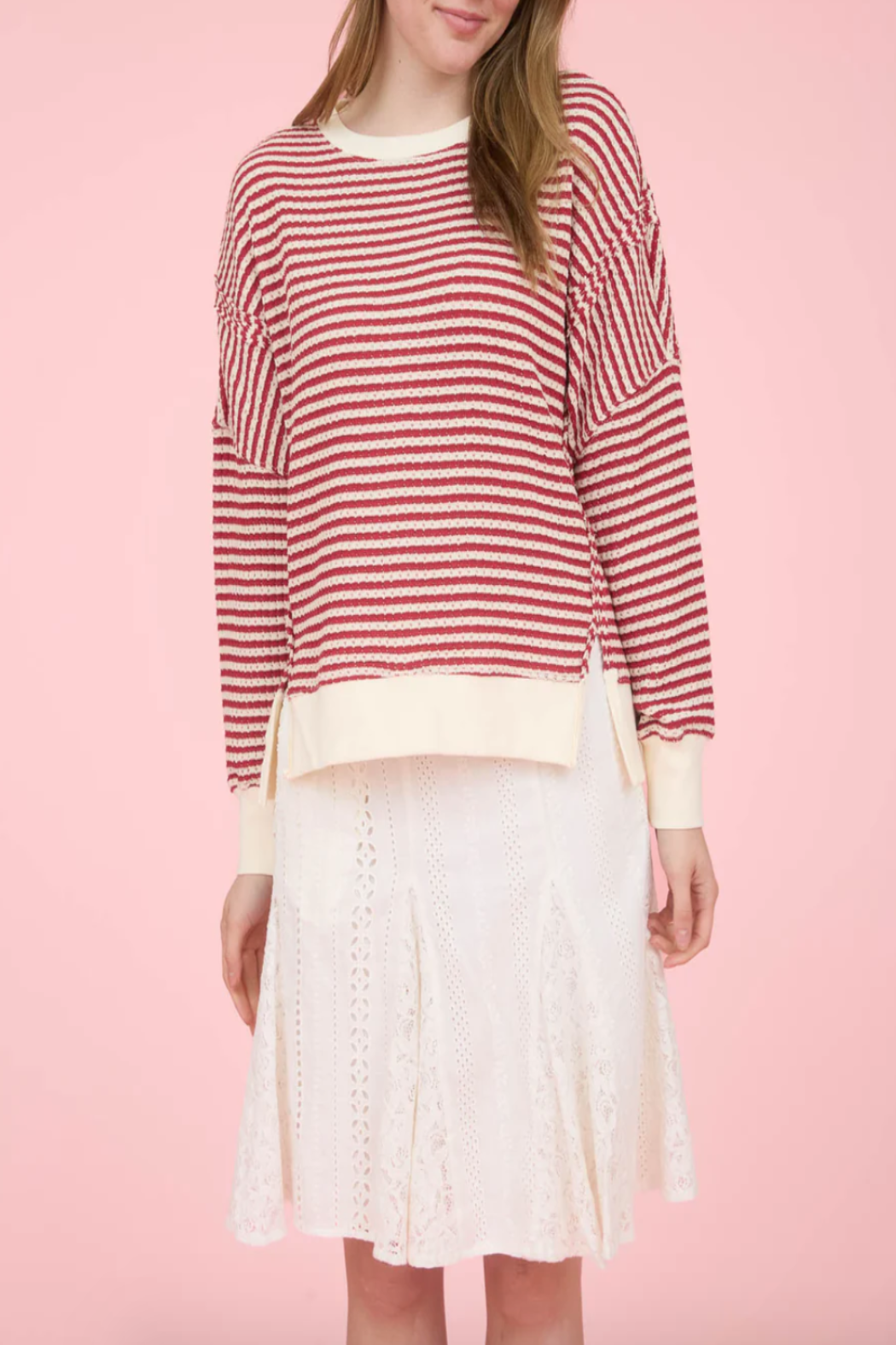 In The Wind Striped Knit Top