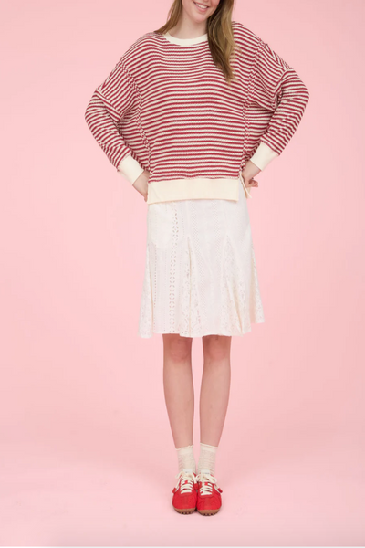 In The Wind Striped Knit Top