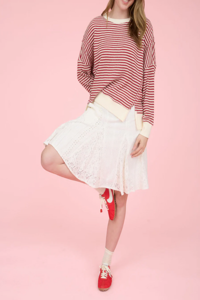 In The Wind Striped Knit Top