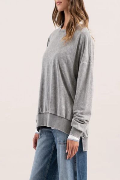 Slow Burn Washed Pullover Sweatshirt