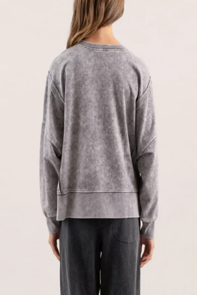 Fading Flower Mineral Washed Pullover