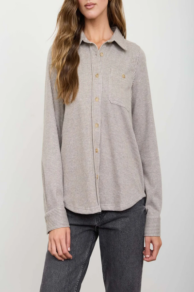 Cruisin' Striped Collared Button Down Shirt