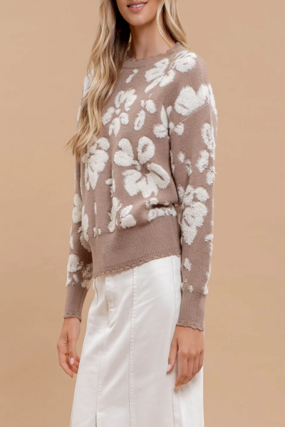 Perennial Distressed Floral Sweater