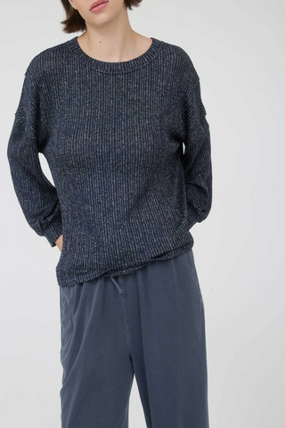 State Lines Marled Ribbed Knit Top
