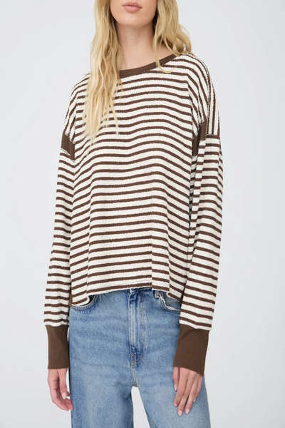Real Thing Stripe Contrast Open-Back Top