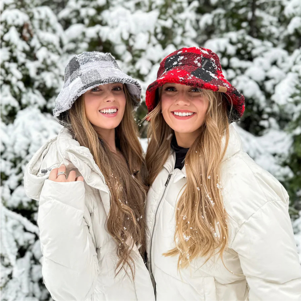 C.C Checkered Pattern Bucket Hat