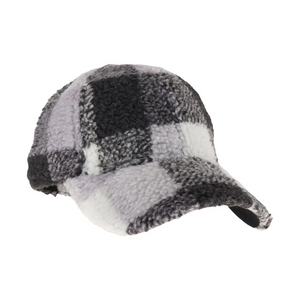 C.C Buffalo Check Sherpa Ball Cap