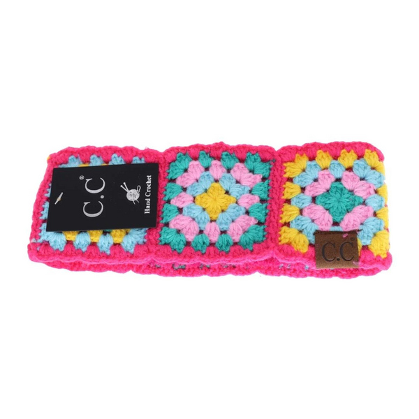 C.C Crochet Granny Square Ear Warmers