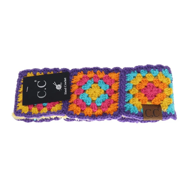 C.C Crochet Granny Square Ear Warmers