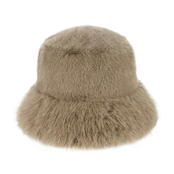 C.C Thick Faux Fur Bucket Hat