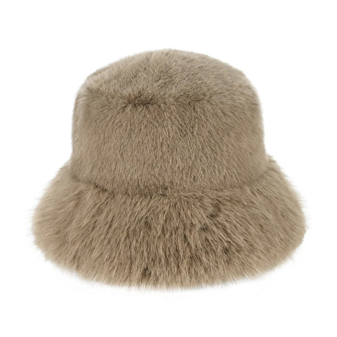 C.C Thick Faux Fur Bucket Hat