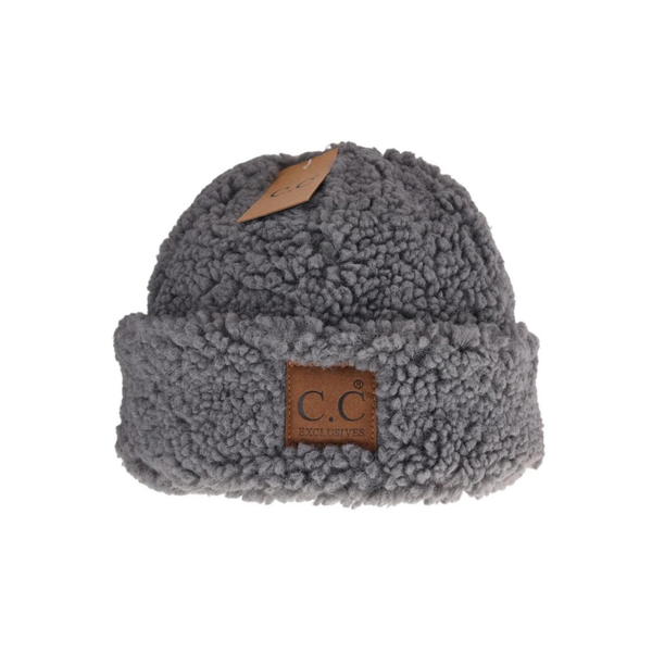 C.C Fuzzy Lined Sherpa Cuffed Beanie