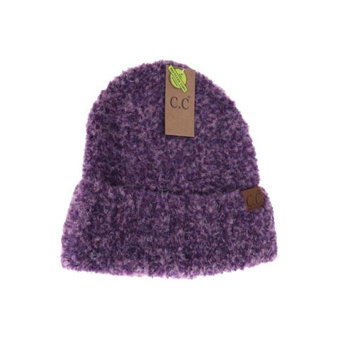 C.C Mixed Tone Boucle Cuff Beanie