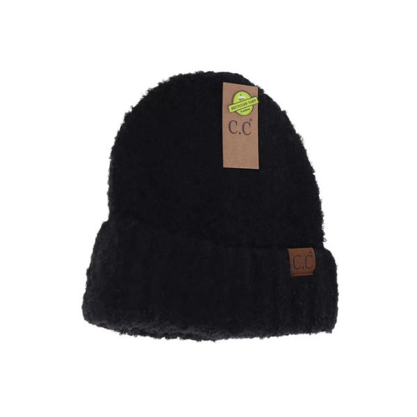 C.C Mixed Tone Boucle Cuff Beanie