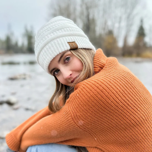 C.C Fuzzy Lined Mixed Soft Yarn Beanie