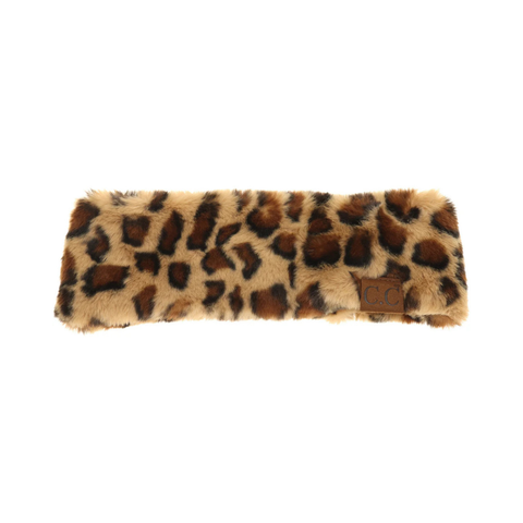 C.C Leopard Faux Fur Headwrap