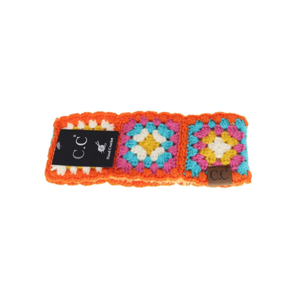 C.C Crochet Granny Square Ear Warmers
