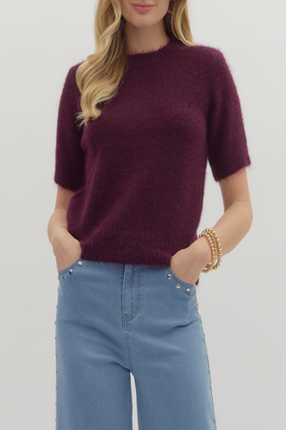 Collecting Memories Fuzzy Sweater Top