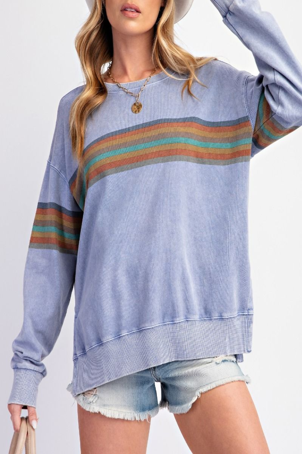 Retrograde Mineral Wash Terry Knit Pullover