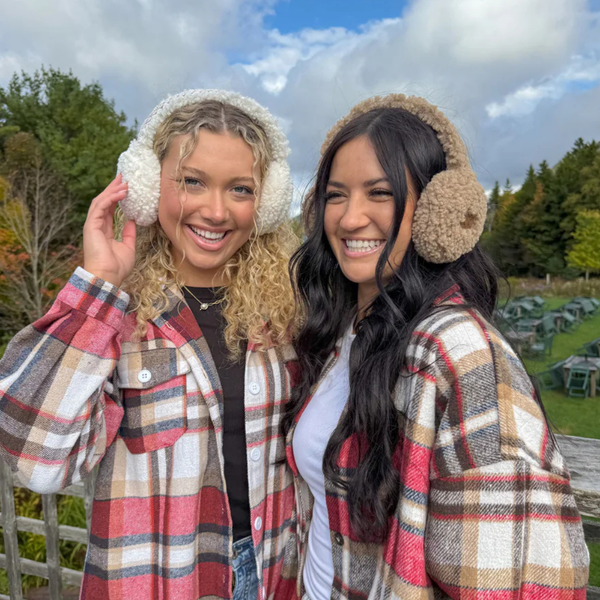 C.C Embroidered Sherpa Earmuff