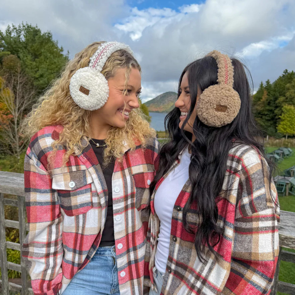 C.C Embroidered Sherpa Earmuff