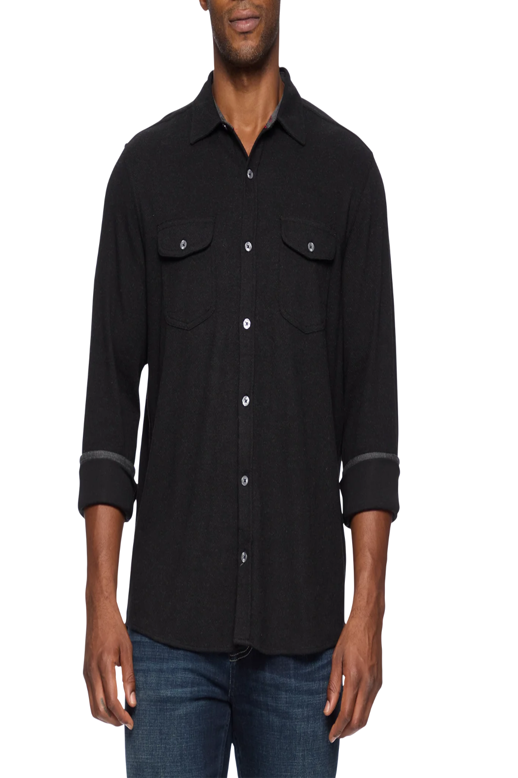 Flag & Anthem Hero Solid Twill Knit Flannel Shirt