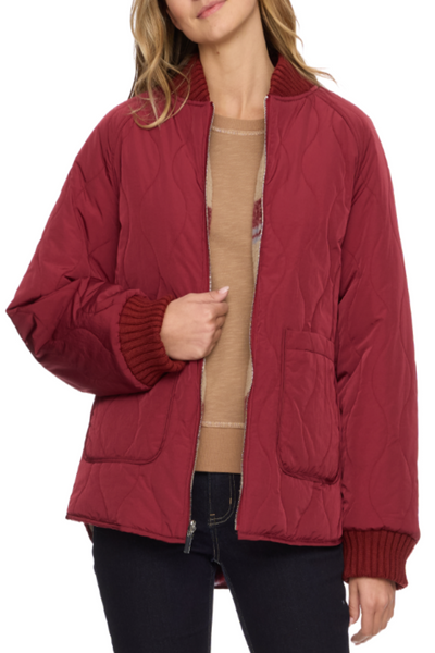 Flag & Anthem Anniston Reversible Quilted Bomber Jacket