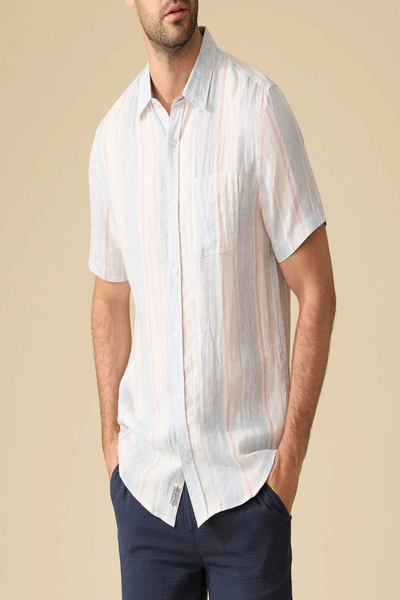 Brent Stripe Linen Blend Shirt