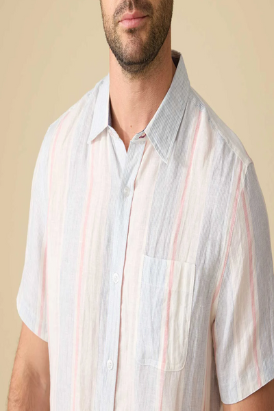 Brent Stripe Linen Blend Shirt